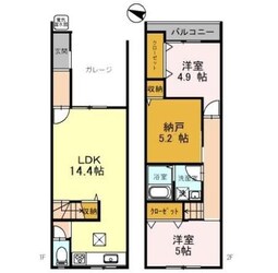 ラカーサ一津屋の物件間取画像